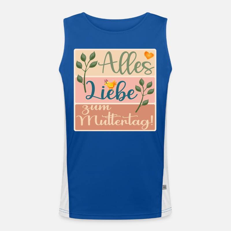 Muttertagssprüche Alles Liebe zum Muttertag HÜHNER Funktionelles Kontrast-Tank Top für Männer 