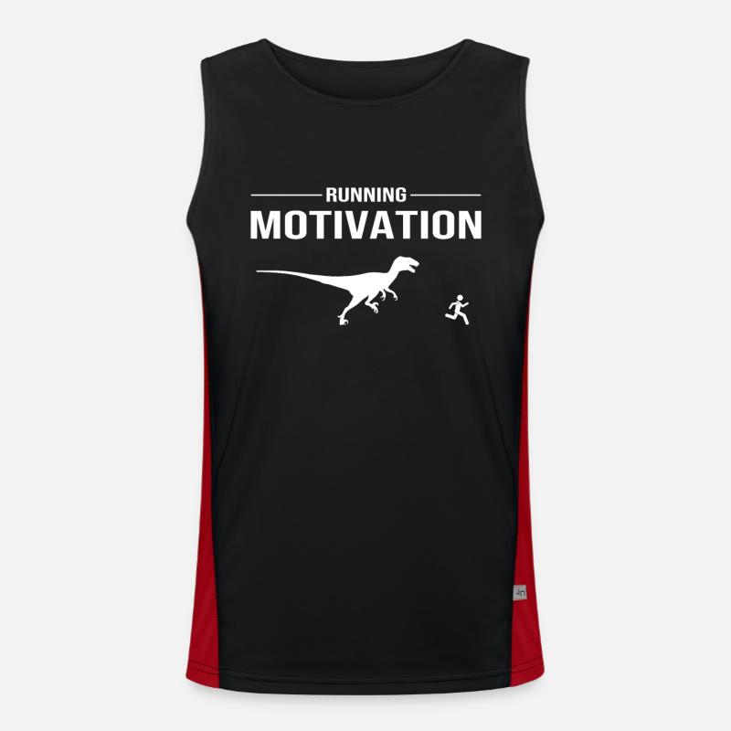 Running motivation - Course à pied dino Débardeur respirant contrasté Homme 