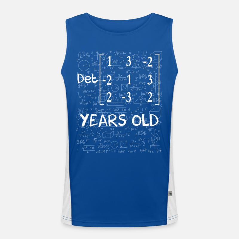 33rd birthday 33 years matrix determinant Men's Functional Contrast Tank Top 