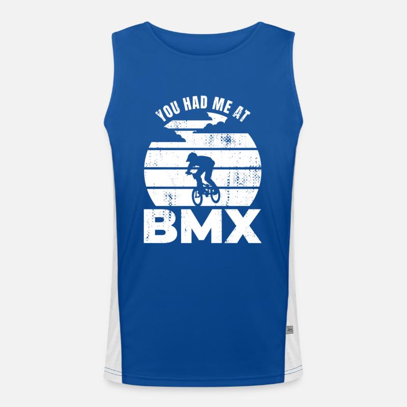 BMX Fahrer Spruch Funktionelles Kontrast-Tank Top für Männer 