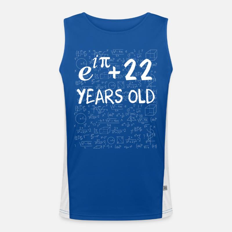 21st birthday 21 years old Euler Identity math Men's Functional Contrast Tank Top 