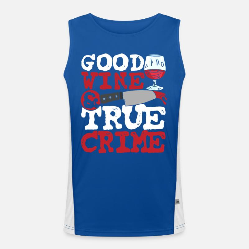 Good Wine & True Crime Men's Functional Contrast Tank Top 