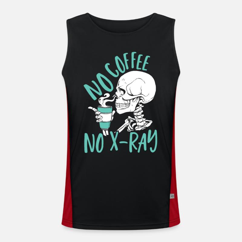 Pas de café Pas de radiographie Rad Tech Débardeur respirant contrasté Homme 
