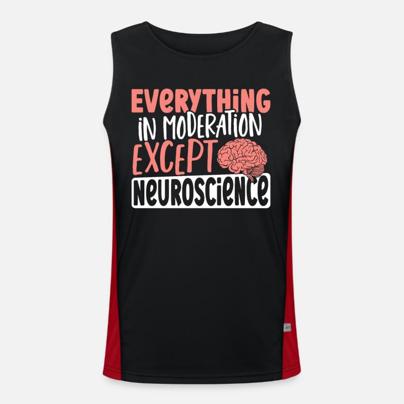 Everything In Moderation Except Neuroscience Men's Functional Contrast Tank Top 