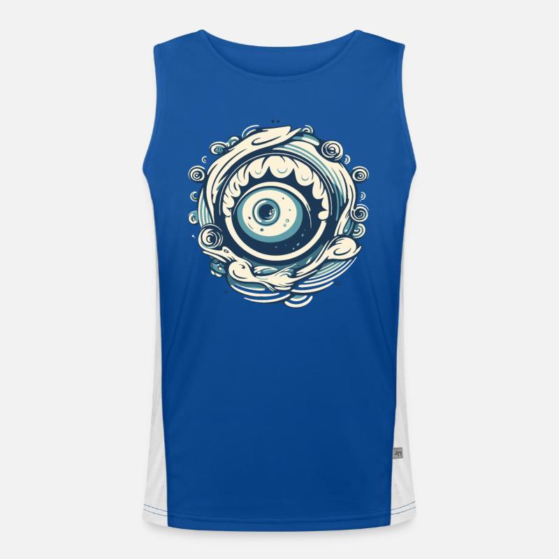 Aqua Wave Eye Men's Functional Contrast Tank Top 