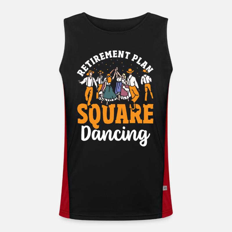 Plan de retraite Square Dancer Danse carrée Débardeur respirant contrasté Homme 