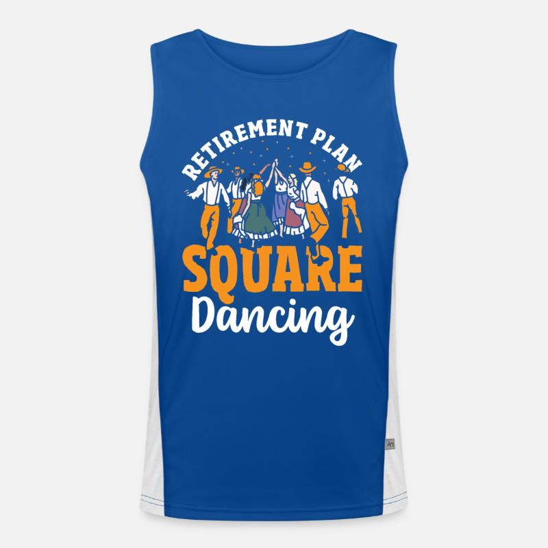 Square Dancer Retirement Plan Square Dancing Men's Functional Contrast Tank Top 