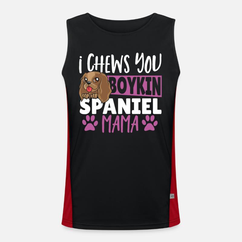 Ich kaue dich, Boykin Spaniel Mama Boykin Funktionelles Kontrast-Tank Top für Männer 