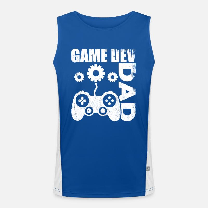 Spielentwickler Papa Funktionelles Kontrast-Tank Top für Männer 