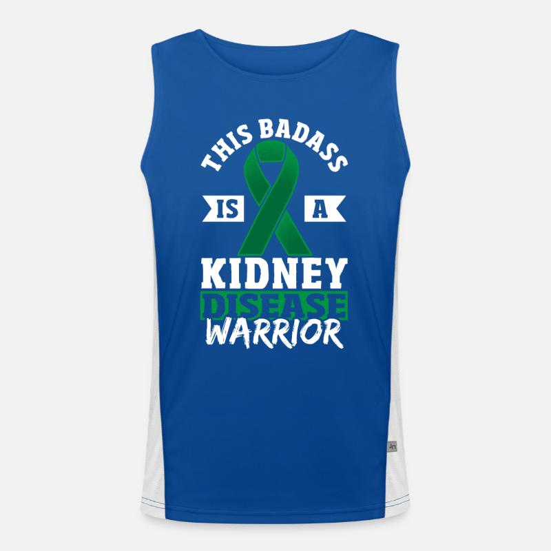 This Bad* Is A Kidney Disease Warrior Grüne Funktionelles Kontrast-Tank Top für Männer 