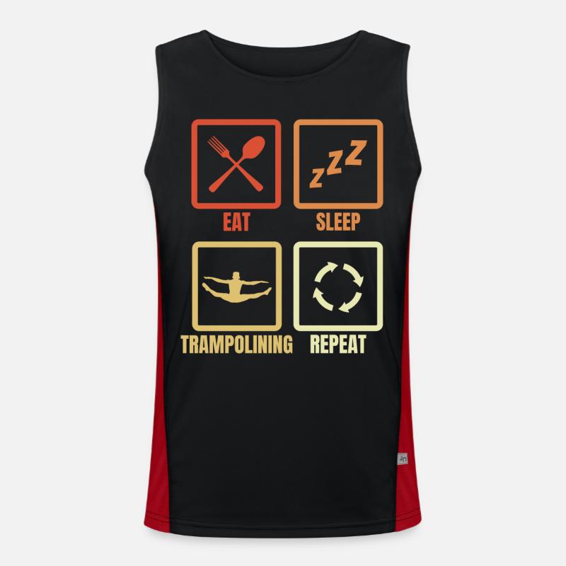 Manger Sommeil Trampoline Répéter Débardeur respirant contrasté Homme 