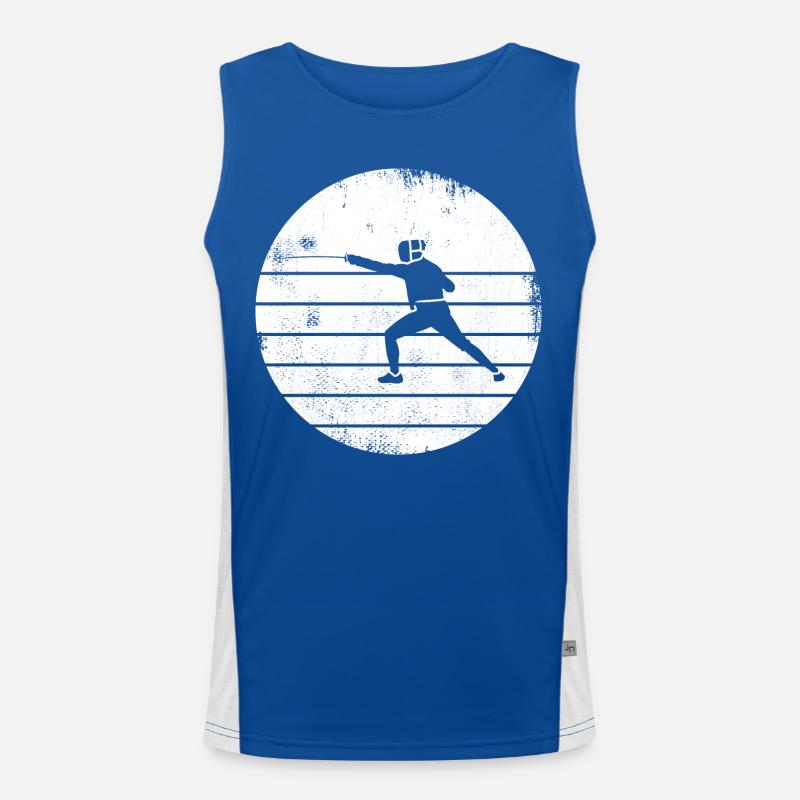 Fechter Zeichnung Funktionelles Kontrast-Tank Top für Männer 