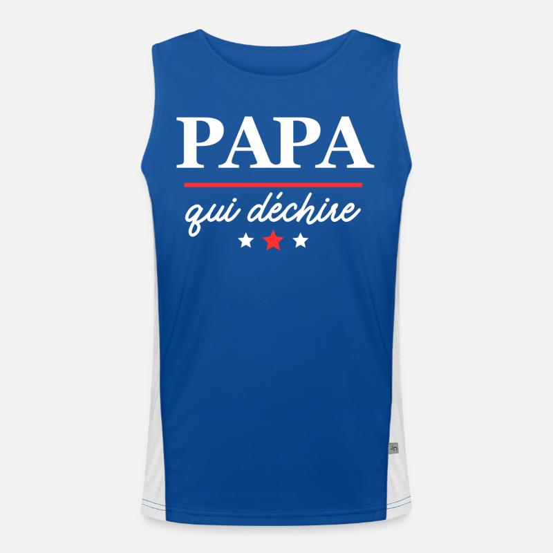 Papa qui déchire  Débardeur respirant contrasté Homme 