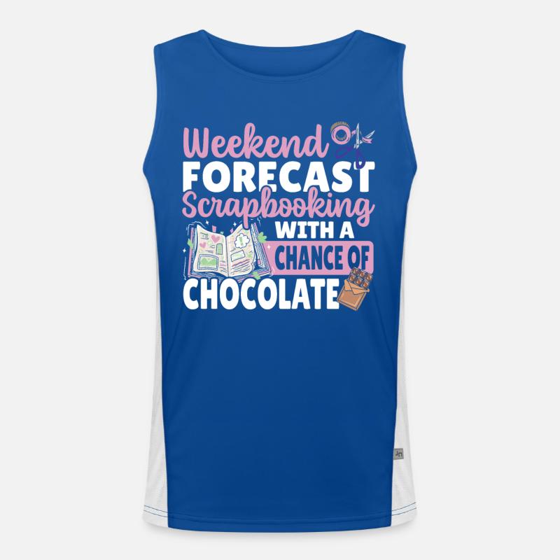 Prévisions de week-end Scrapbooking avec une chance de Débardeur respirant contrasté Homme 