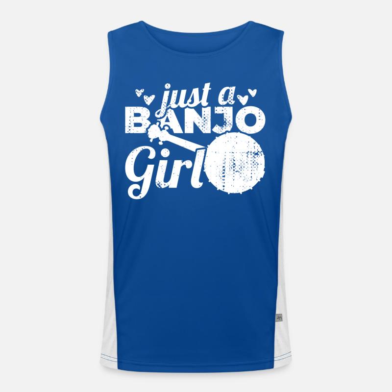 Nur ein Banjo Mädchen Funktionelles Kontrast-Tank Top für Männer 