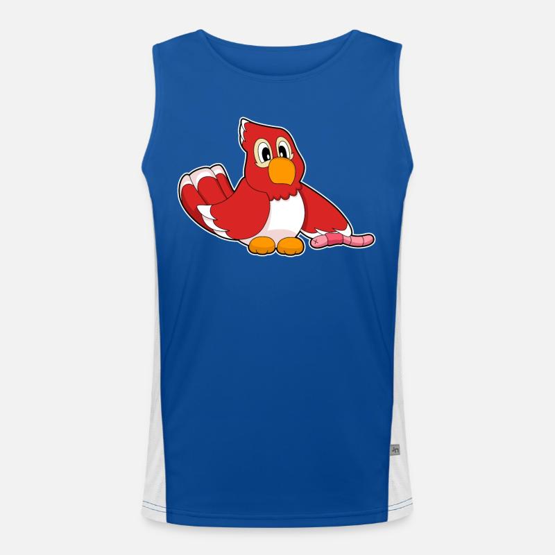 Parrot Worm Men's Functional Contrast Tank Top 