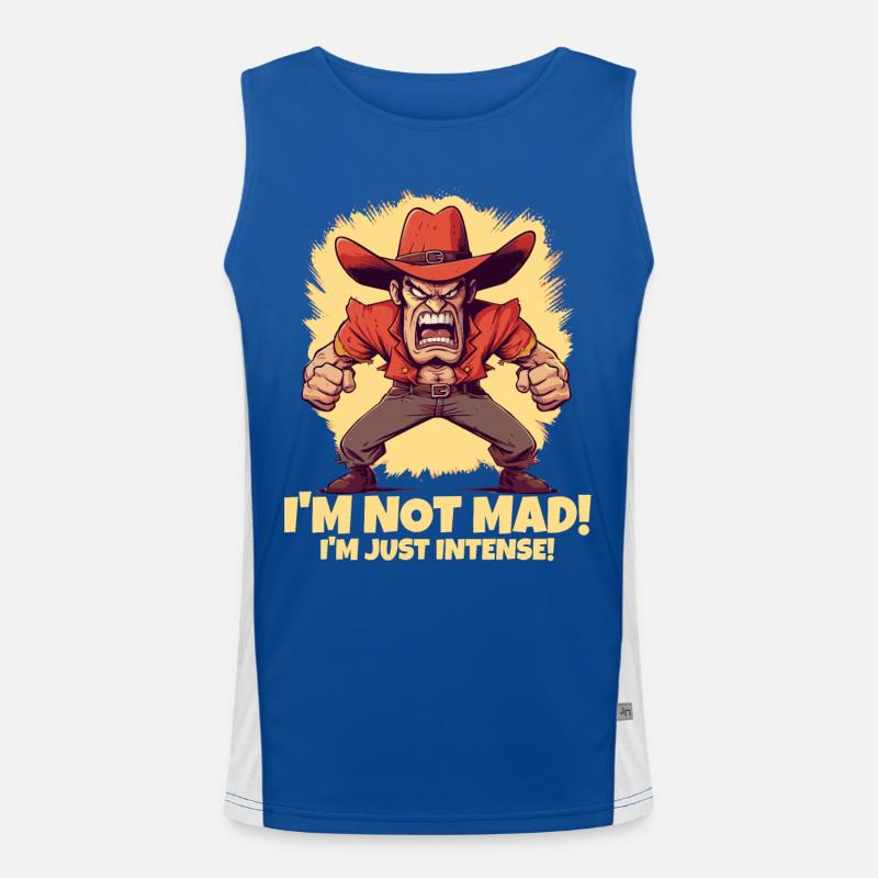 Ich bin nicht wütend, nur intensiv Funktionelles Kontrast-Tank Top für Männer 