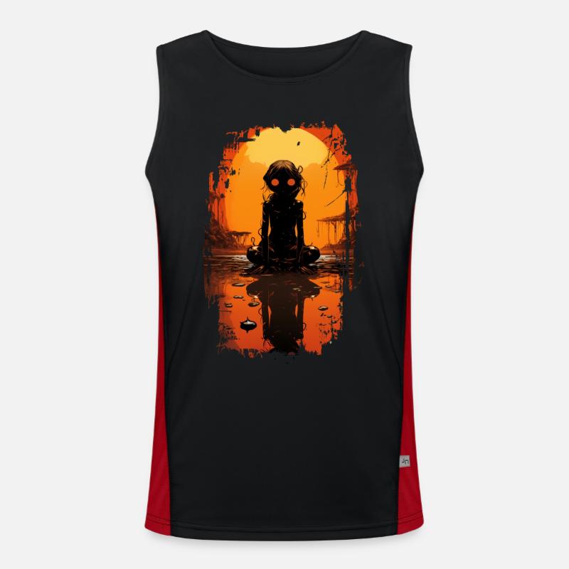 Dunkler Frosch Funktionelles Kontrast-Tank Top für Männer 