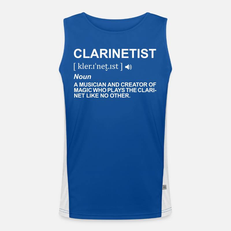 Clarinet player definition Men's Functional Contrast Tank Top 