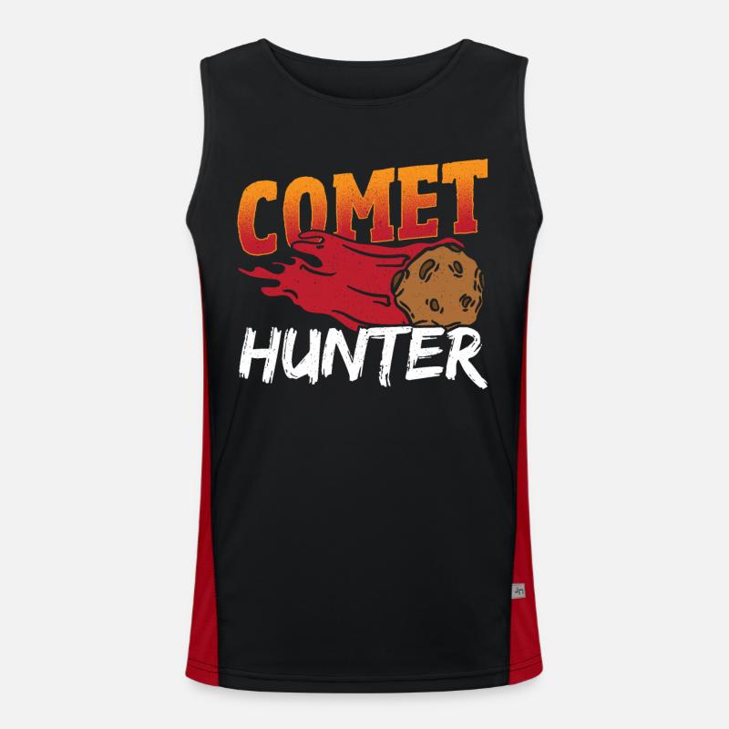 Comet Hunter Astronomy Constellation Map Men's Functional Contrast Tank Top 