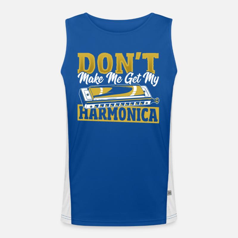 Ne me forcez pas à prendre mon harmonica Débardeur respirant contrasté Homme 