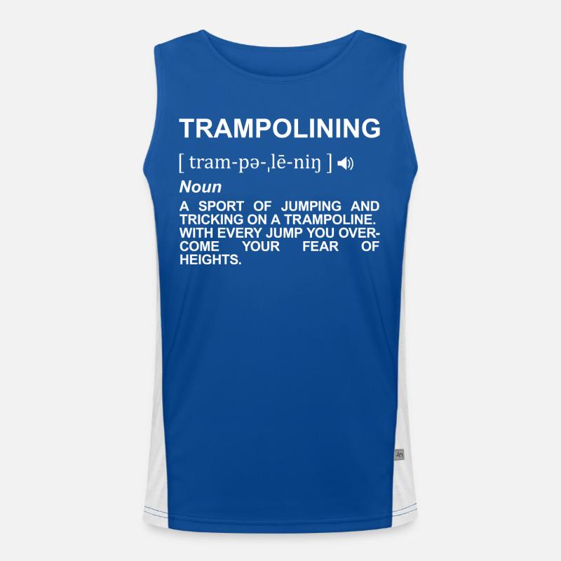 Trampolinspringen Bedeutung Funktionelles Kontrast-Tank Top für Männer 