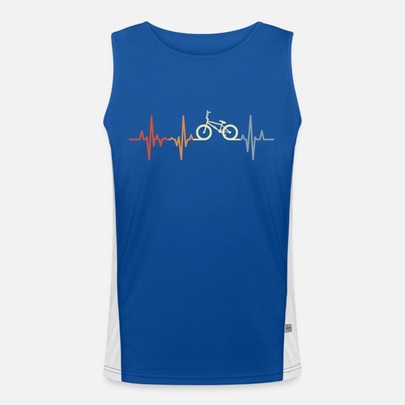 Retro BMX Herschlag Funktionelles Kontrast-Tank Top für Männer 