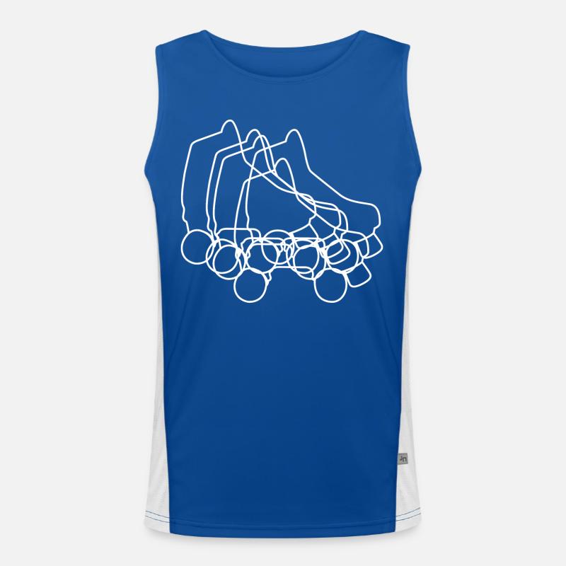 Roller Skates Drawing Men's Functional Contrast Tank Top 
