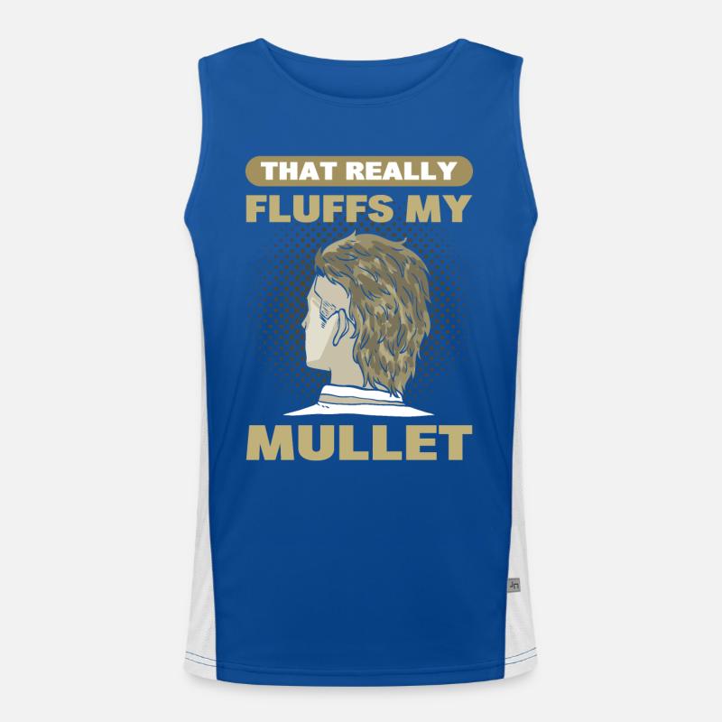 That Really Fluffs My Mullet Men's Functional Contrast Tank Top 