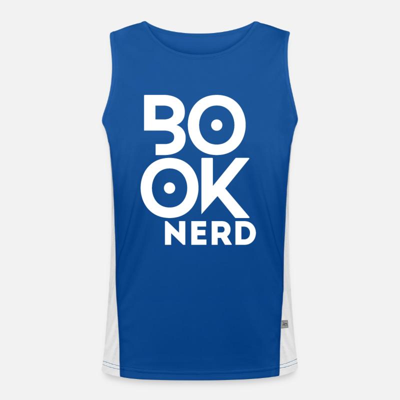 Lustiger Lesebuch-Nerd Funktionelles Kontrast-Tank Top für Männer 