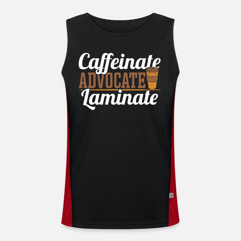 Caffeinate Advocate Laminat Sonderschullehrer SPED Funktionelles Kontrast-Tank Top für Männer 