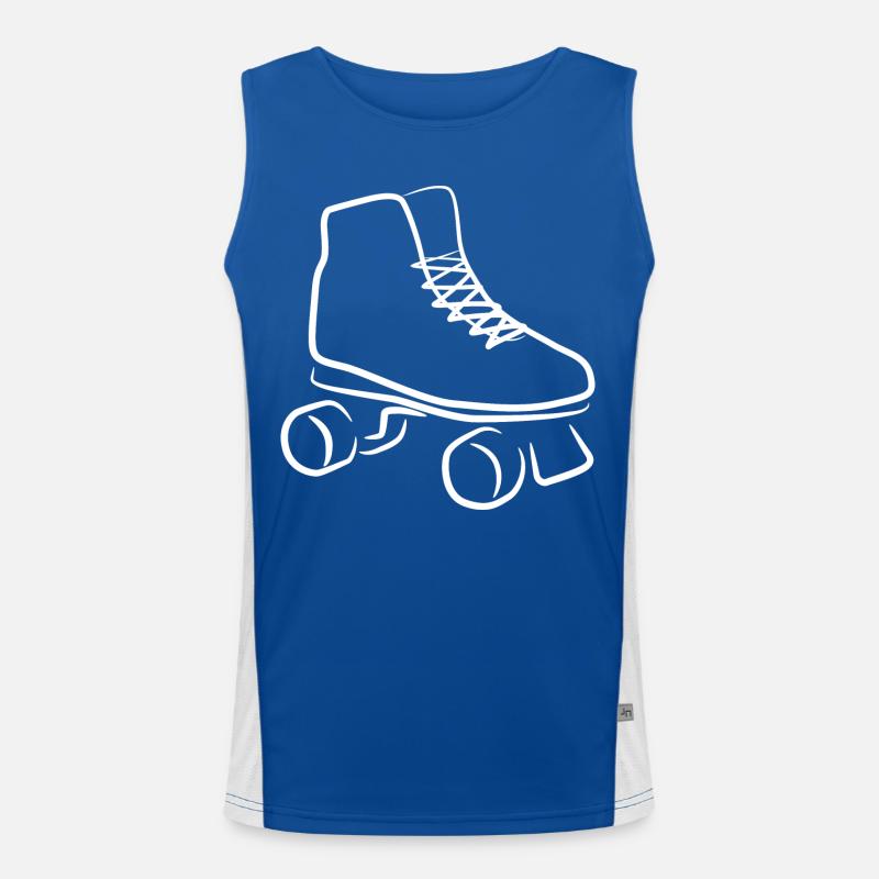 Roller Skates Drawing Men's Functional Contrast Tank Top 