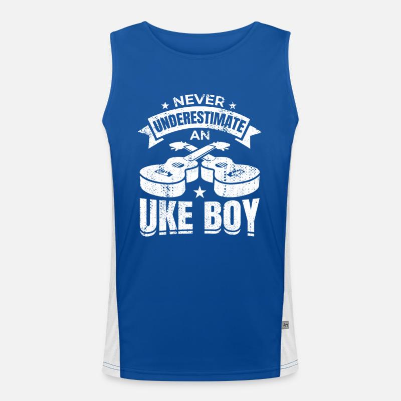 Kleiner Ukulelist Funktionelles Kontrast-Tank Top für Männer 