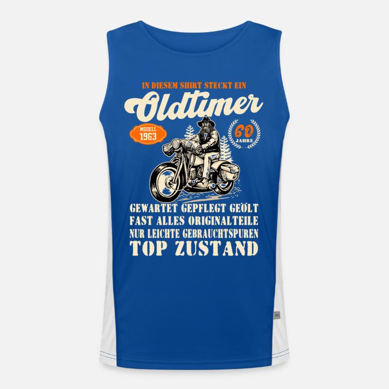 Oldtimer Modell1963 Jubiläum Funktionelles Kontrast-Tank Top für Männer 