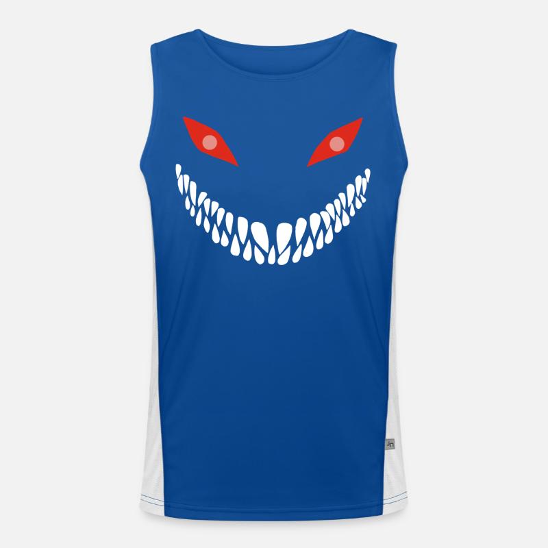 Fleischfressender Lächeln Funktionelles Kontrast-Tank Top für Männer 