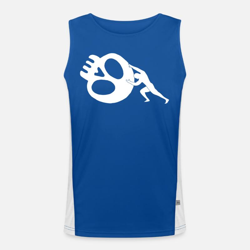 Der Mann, der den Tod abstößt (weiß) Funktionelles Kontrast-Tank Top für Männer 