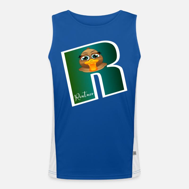 Abschiedsgeschenke Rente Ente Funktionelles Kontrast-Tank Top für Männer 