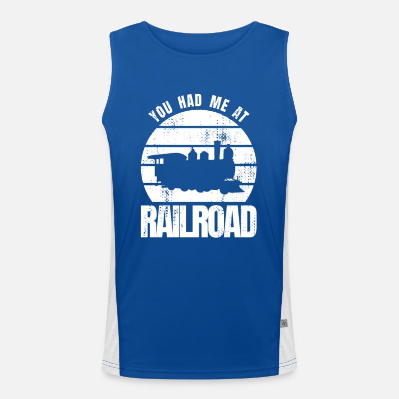 You had me at railroad Men's Functional Contrast Tank Top 