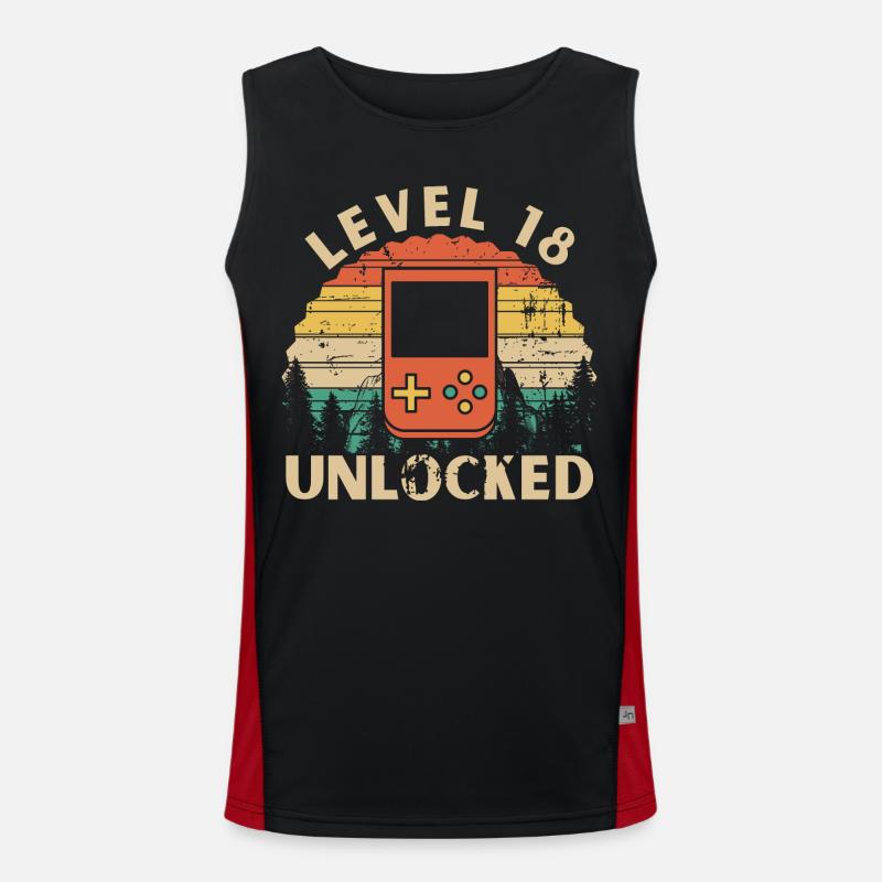 Level 18 freigeschaltet Funktionelles Kontrast-Tank Top für Männer 