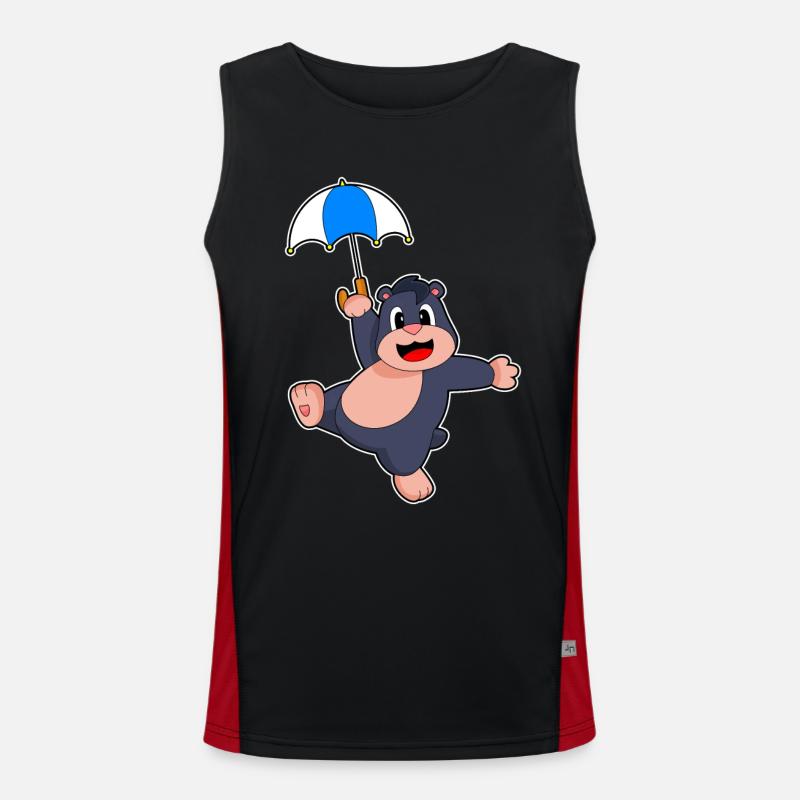 Mole Umbrella - Men's Functional Contrast Tank Top - black/red