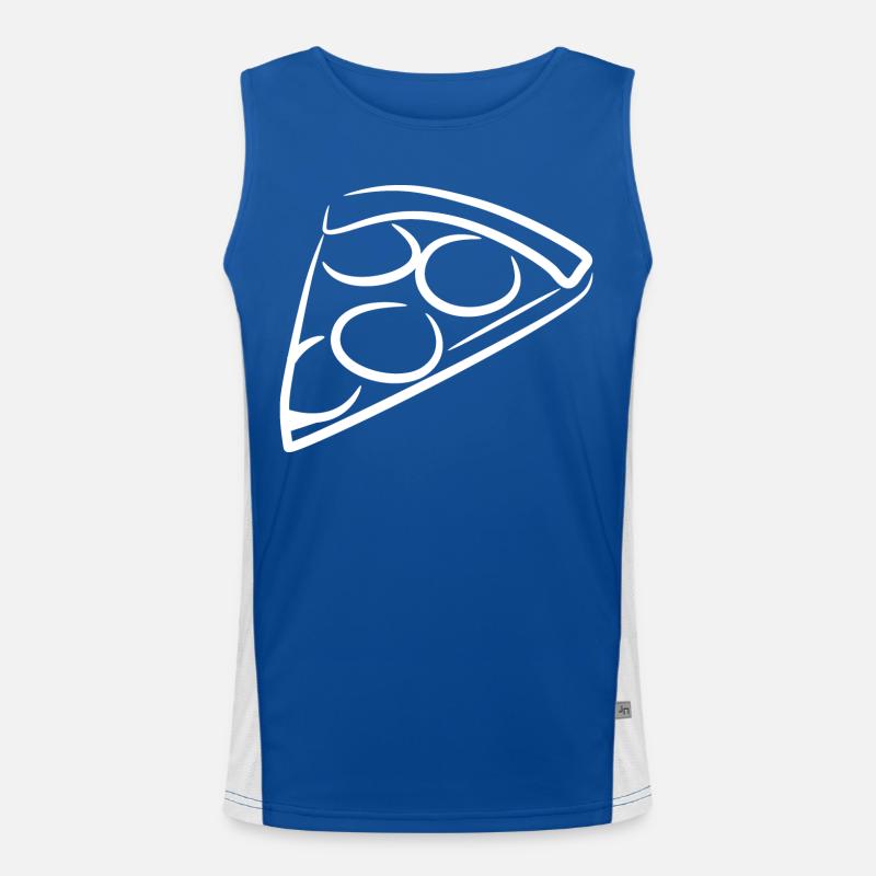 Pizza Sketch Men's Functional Contrast Tank Top 