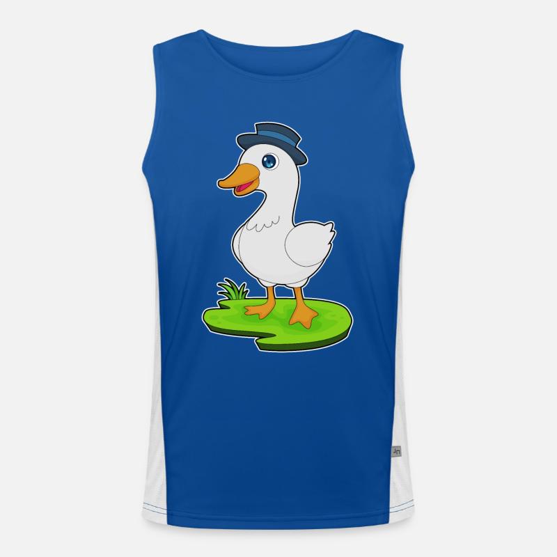 Ente Hut Funktionelles Kontrast-Tank Top für Männer 