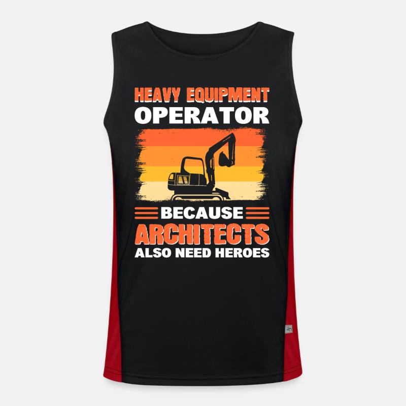 Heavy Equipment Operator Cause Architects Also Men's Functional Contrast Tank Top 