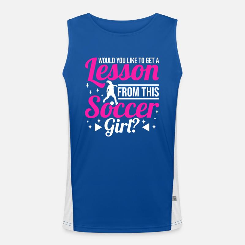 Fußballmädchen Funktionelles Kontrast-Tank Top für Männer 