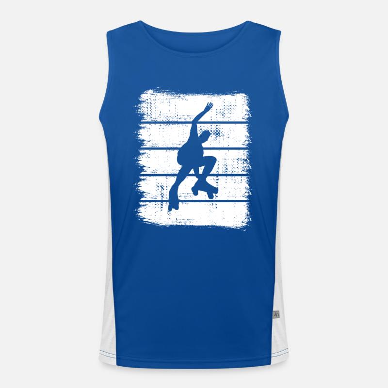 Roller skater sketch Men's Functional Contrast Tank Top 