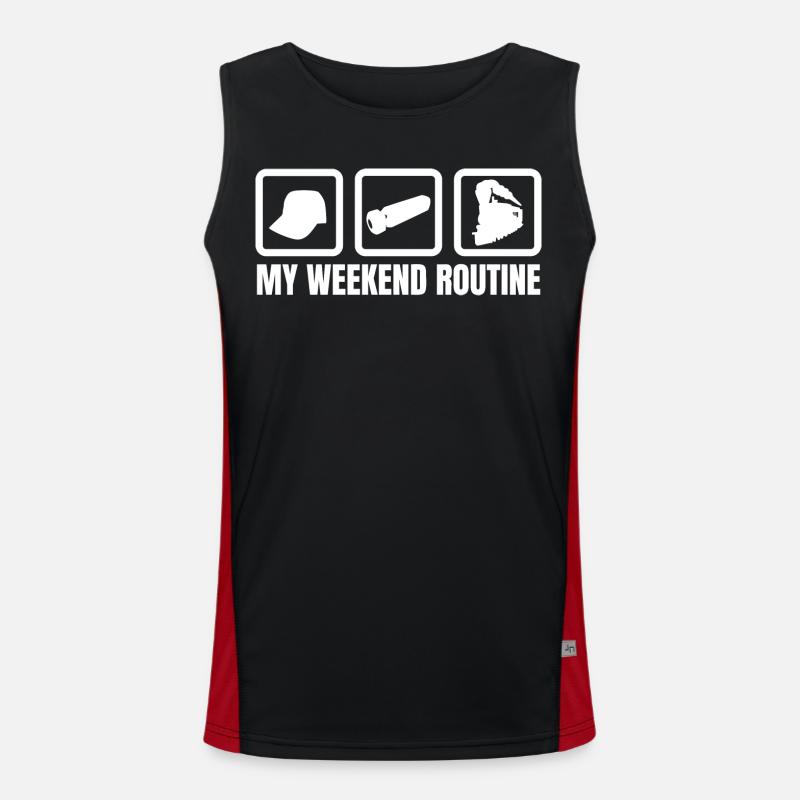 My weekend routine - Men's Functional Contrast Tank Top  - black/red