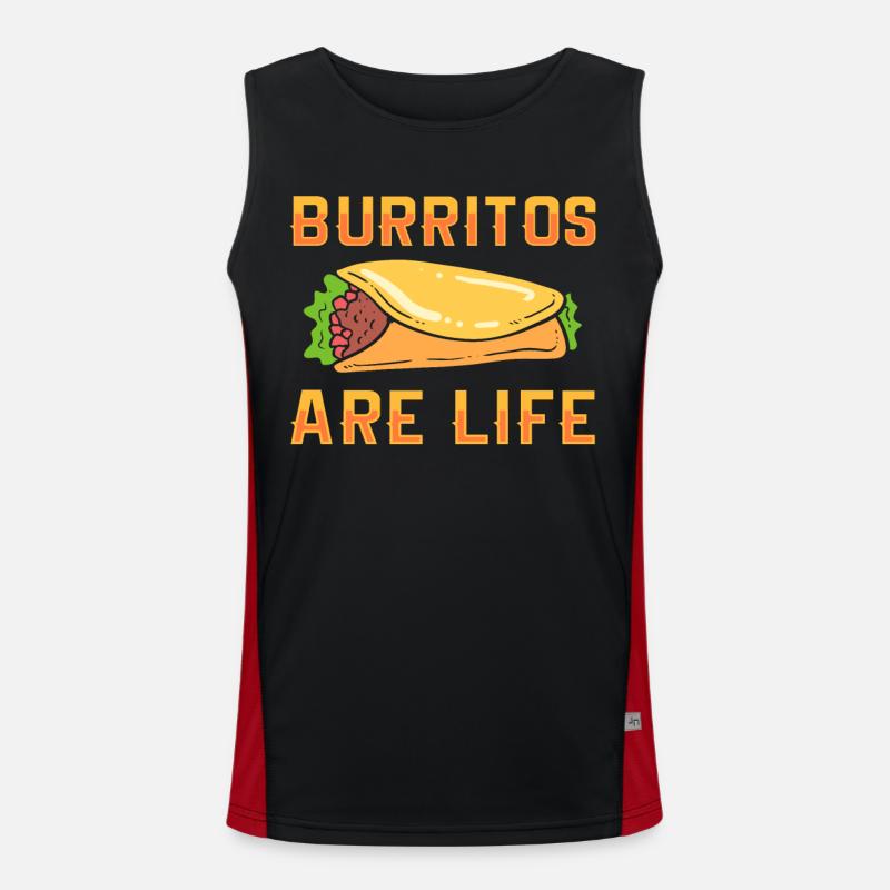 Burritos sind Leben Burrito Taco Funktionelles Kontrast-Tank Top für Männer 