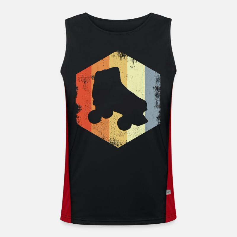 Retro Rollschuhe Funktionelles Kontrast-Tank Top für Männer 