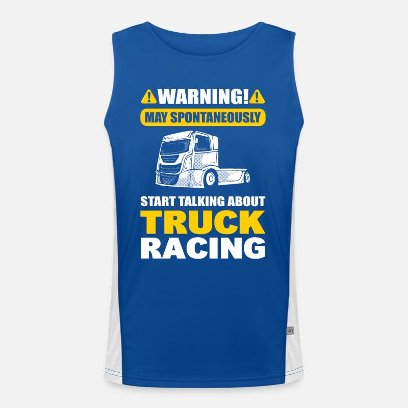 Warning May Spontaneously Start Talking About Men's Functional Contrast Tank Top 