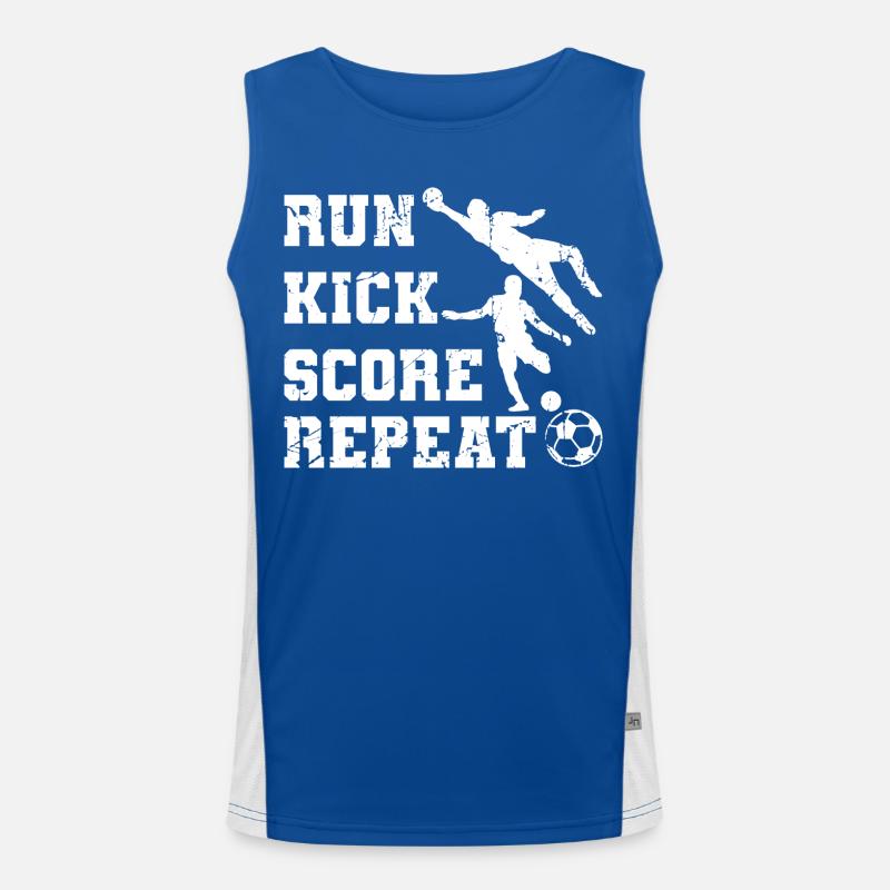 Run Kick Score Repeat Men's Functional Contrast Tank Top 